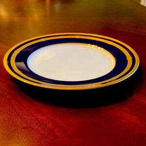 CHRISTIAN DIOR Gold Trim Gaudron LAPIS 8 1/4”Salad Plate Preowned-Never Used